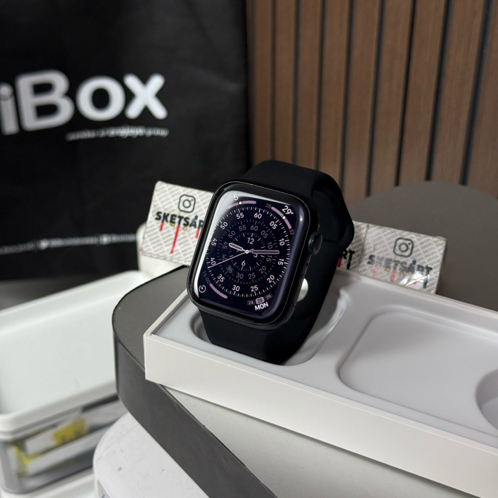 Apple Watch Series 8 45mm Black iBox iwatch Battery Health 100%