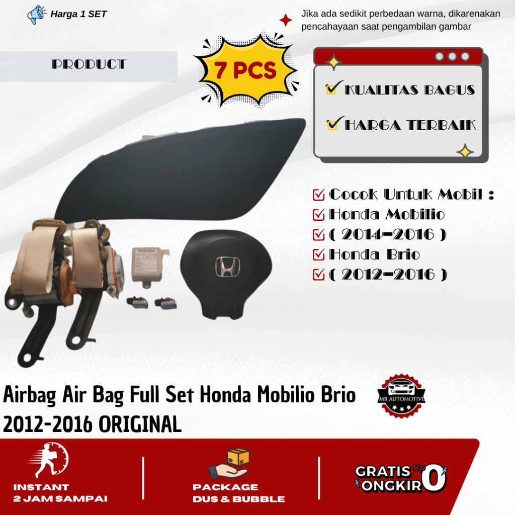 Airbag Air Bag Full Set Honda Mobilio Brio 2012-2016 ORIGINAL