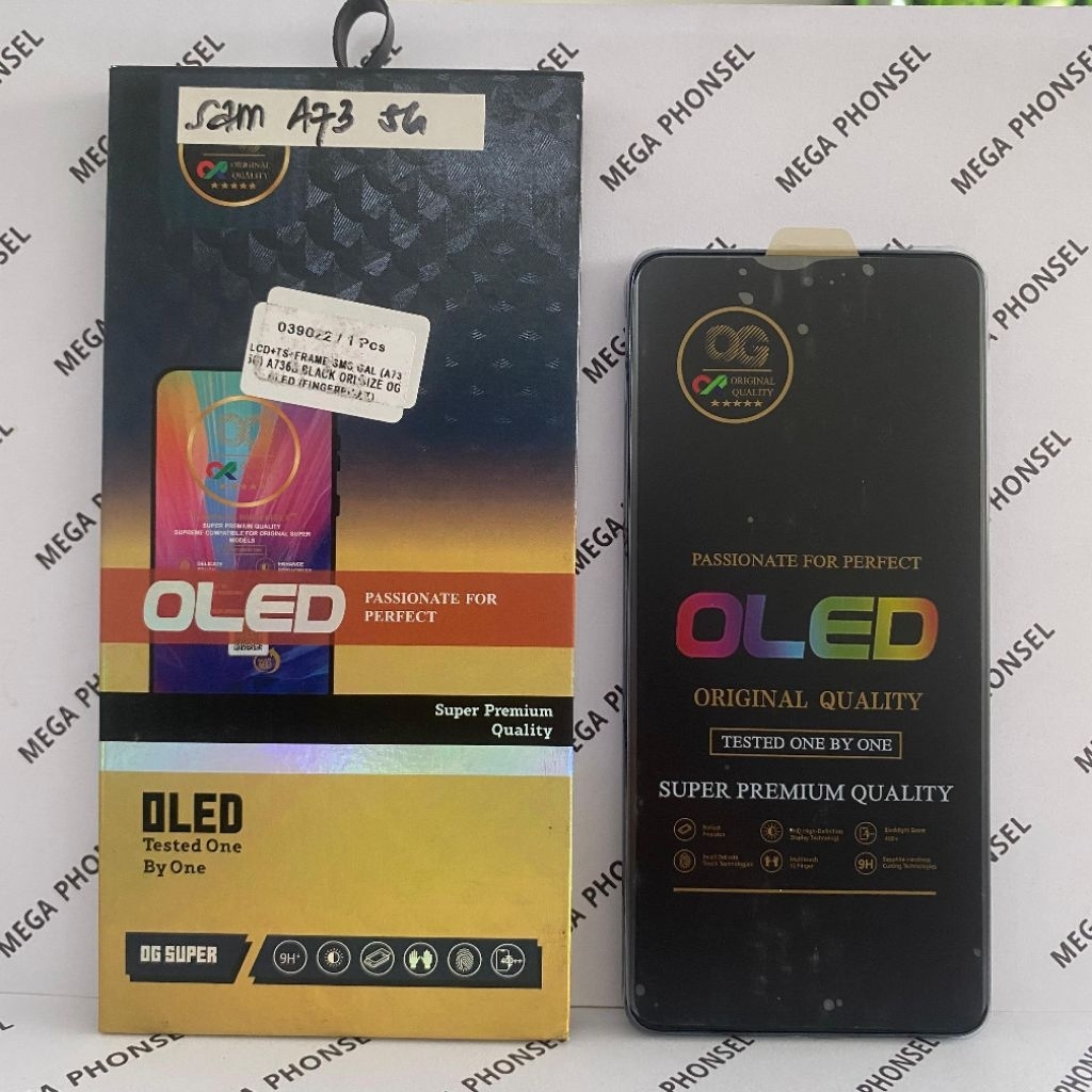 LCD FULLSET+FRAME SAMSUNG A73 5G/A736B BLACK ORI SIZE OG OLED(FINGERPRINT)