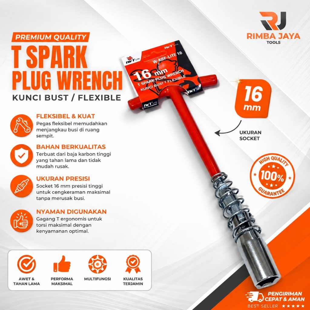 iwt kunci busi flexible 16mm spark plug