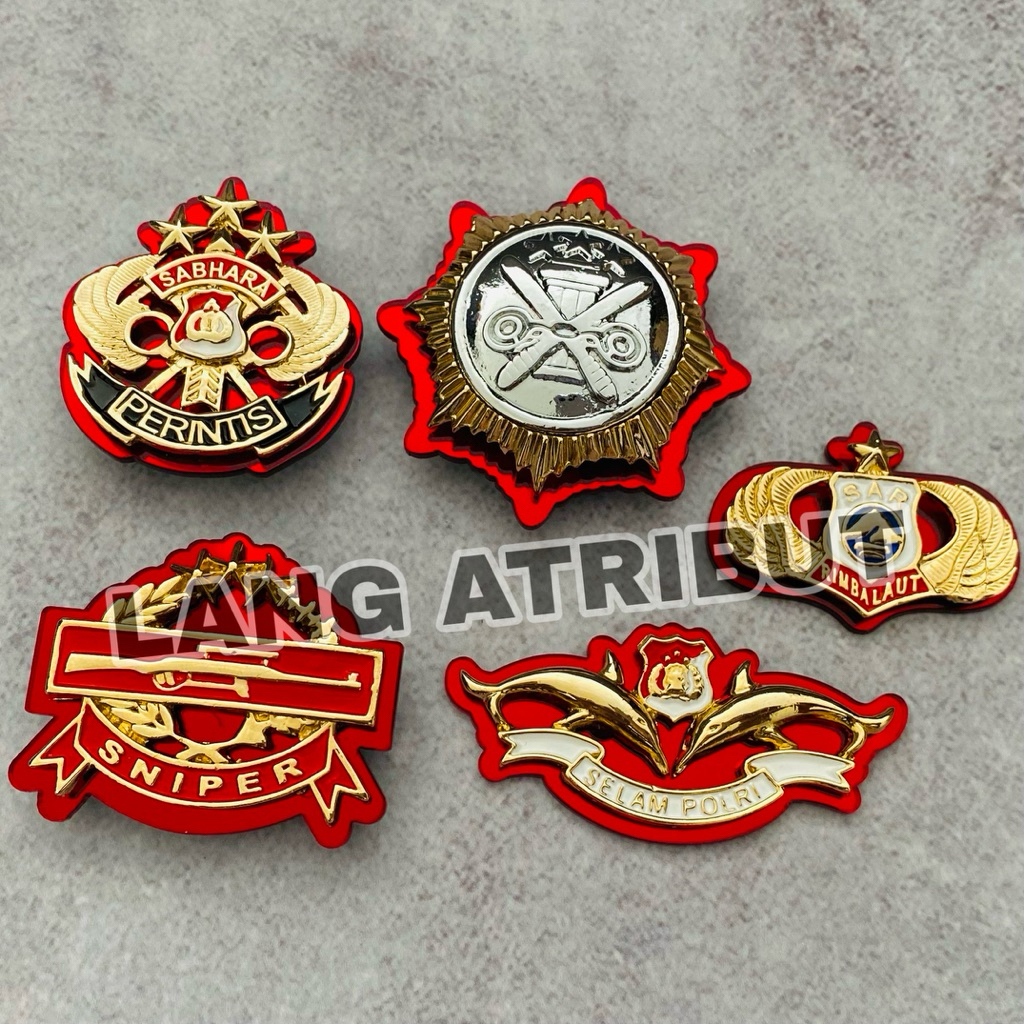 PIN SABHARA POLRI / BREVET SABHARA POLRI / BREVET SELAM POLRI / BREVT SAR RIMBA / BREVET SNIPER PANJ