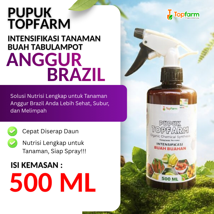 Pupuk TopFarm Terbaik / Pupuk Buah Anggur Brazil Tabulampot / Pupuk Khusus Anggur Brazil / Pupuk Pem