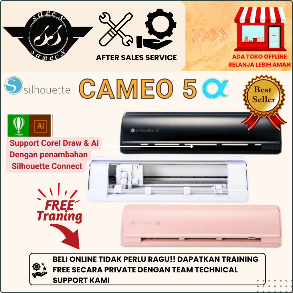 Mesin Cutting Sticker Silhouette cameo 5 Alpha // Mesin Cutting Cameo 5