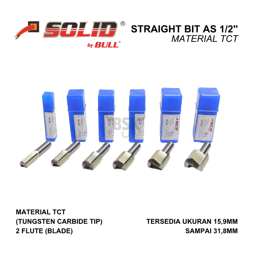 SOLID Straight Bit Besar Mata Profil 106 Series Trimmer Router