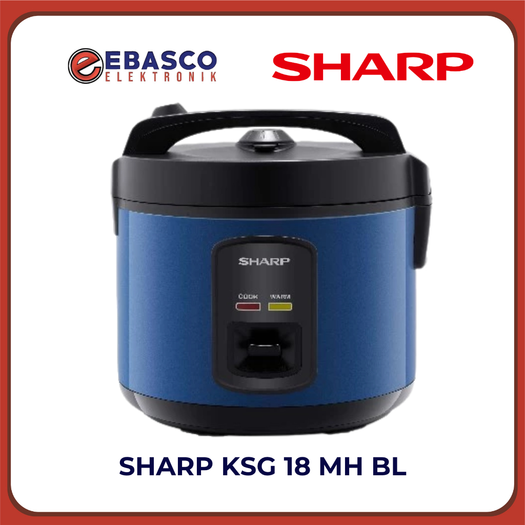 SHARP Rice Cooker KSG 18 MH BL Kapasitas 1,8 Liter Panci Anti Lengket Garansi Resmi
