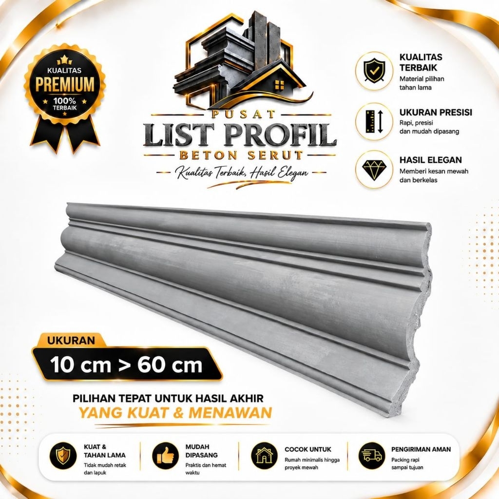 Lisplang Profil Beton List Profil Beton Tempel Profil Beton Tempal
