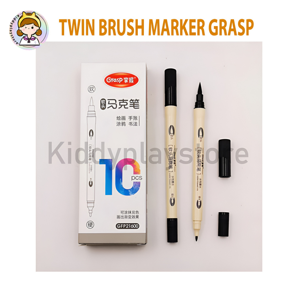 Grasp Twin Warna Hitam GFP21600 Spidol Penebal Kaligrafi Merek