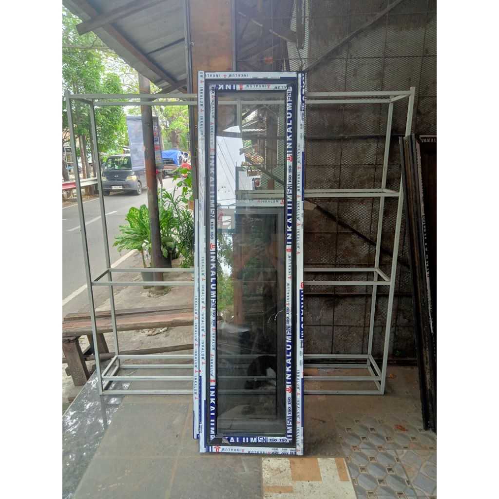 jendela aluminium 150 x 50 cm inkalum