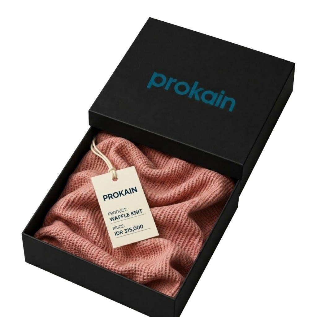 PROKAIN - Kain Bahan Waffle Knit Rajut