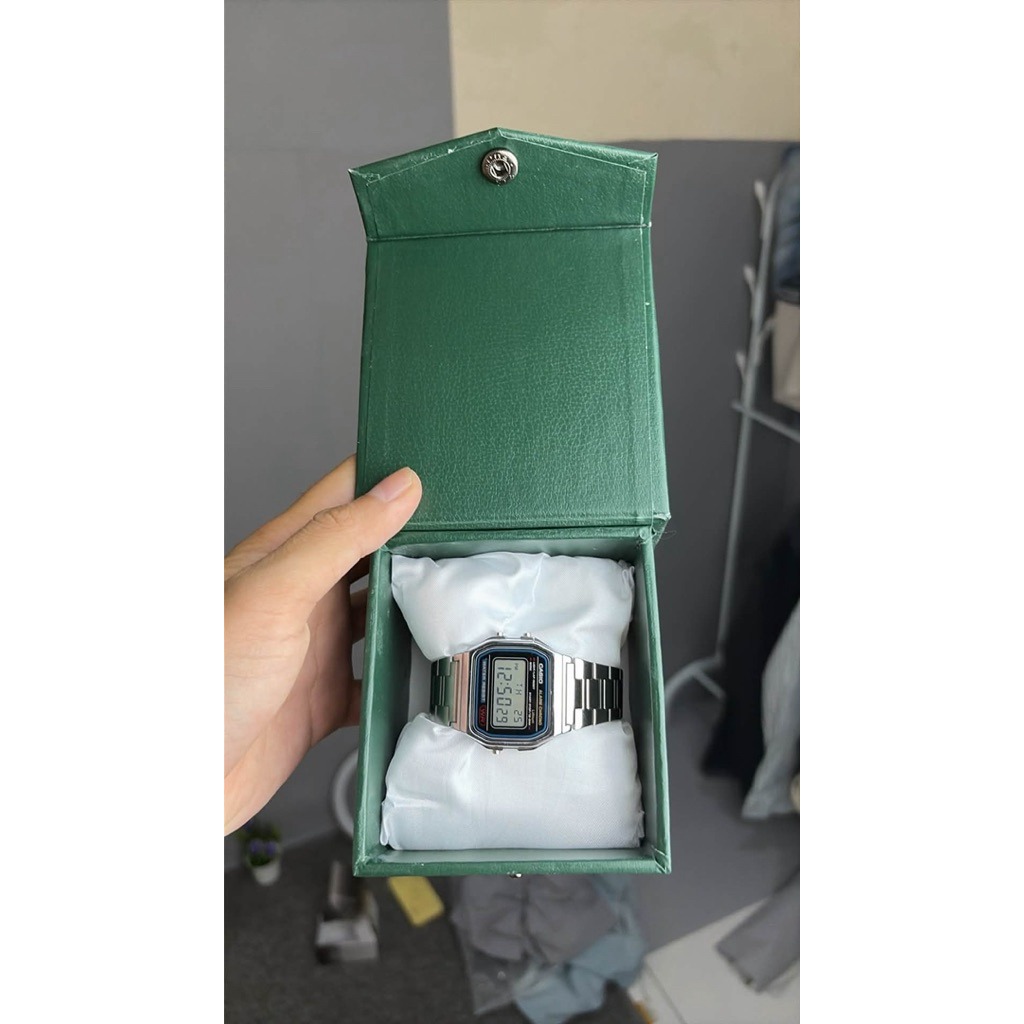 JAM TANGAN CASIO A158W BEKAS PEMAKAIAN MULUS