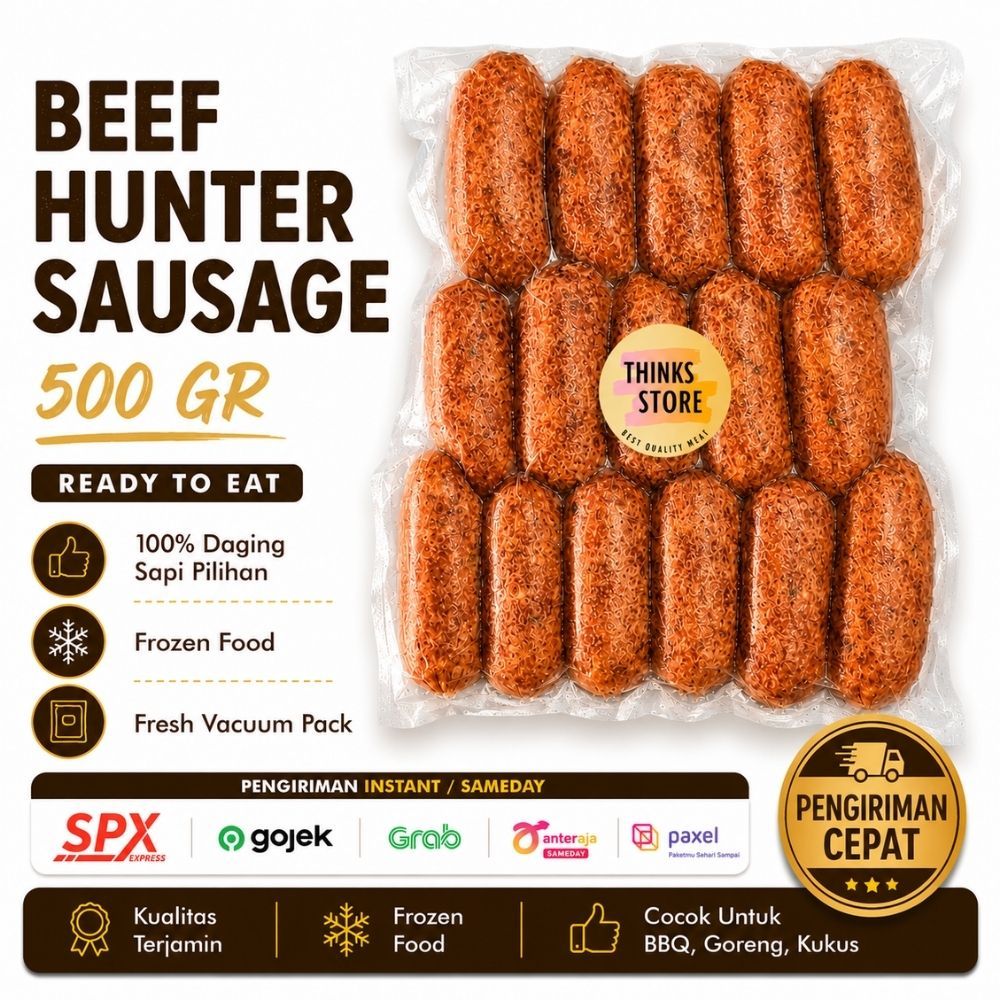 Sosis - Sosis Sapi Hunter Premium - Makanan Segar Beku - Makanan Frozen