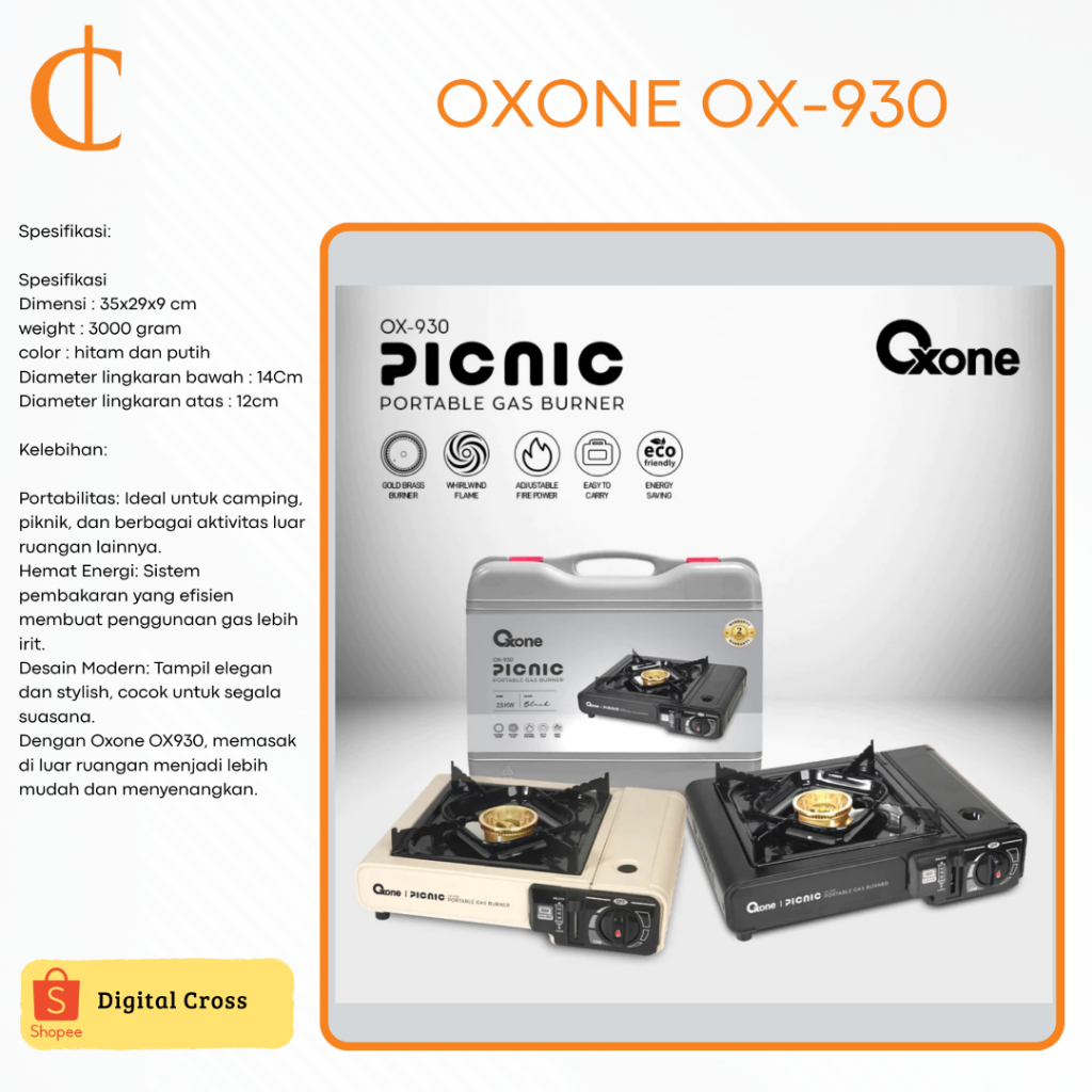 KOMPOR PORTABLE Oxone OX-930