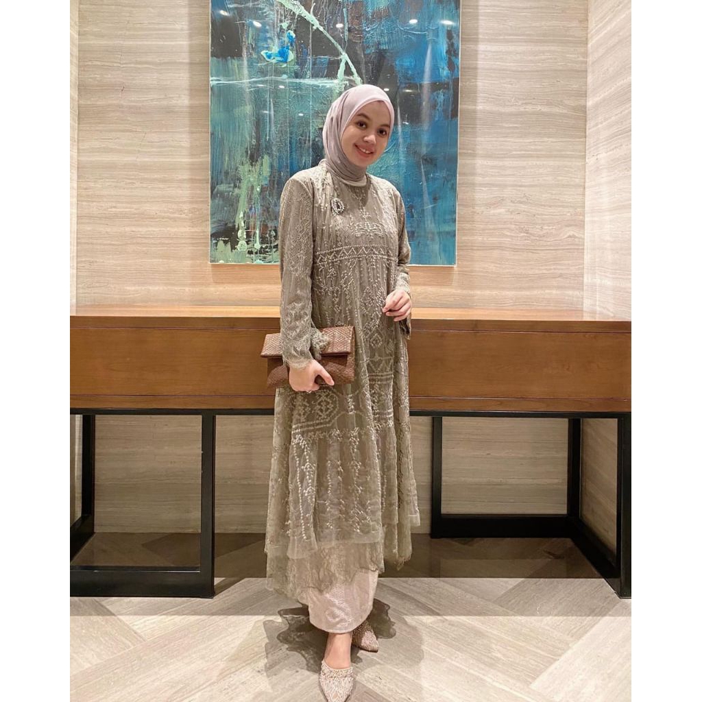 nabila tunik kondangan tunik syari baju kebaya syari kondangan wisuda syari muslimah