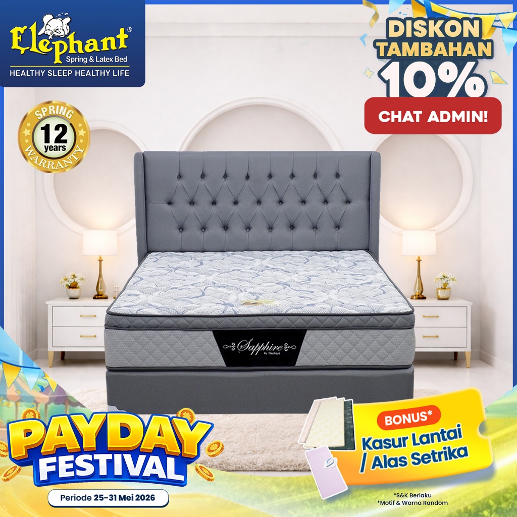 Kasur Springbed Saphire Komplit Set by Elephant Springbed
