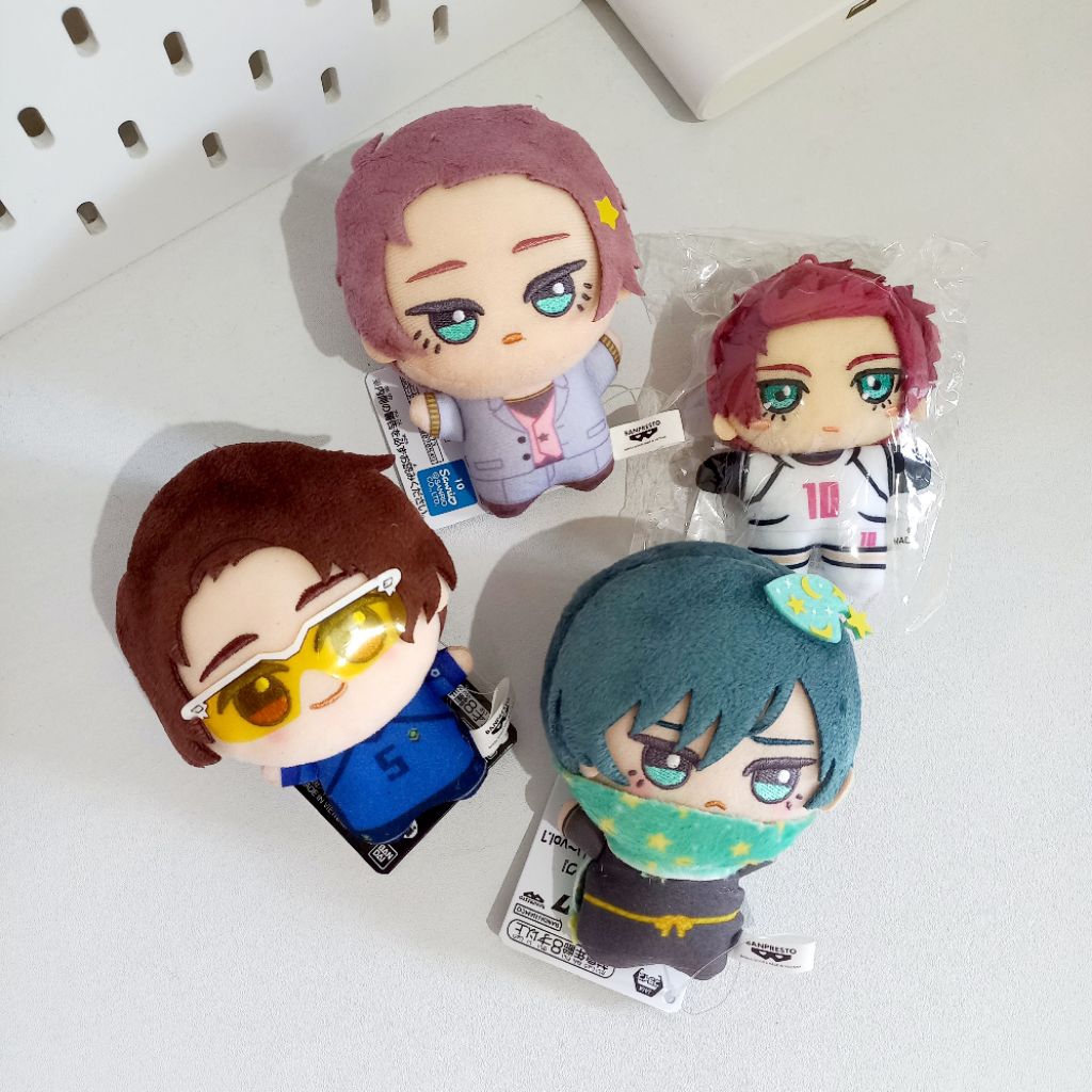 blue lock rin sae kenyu reo chibigurumi plush boneka anime