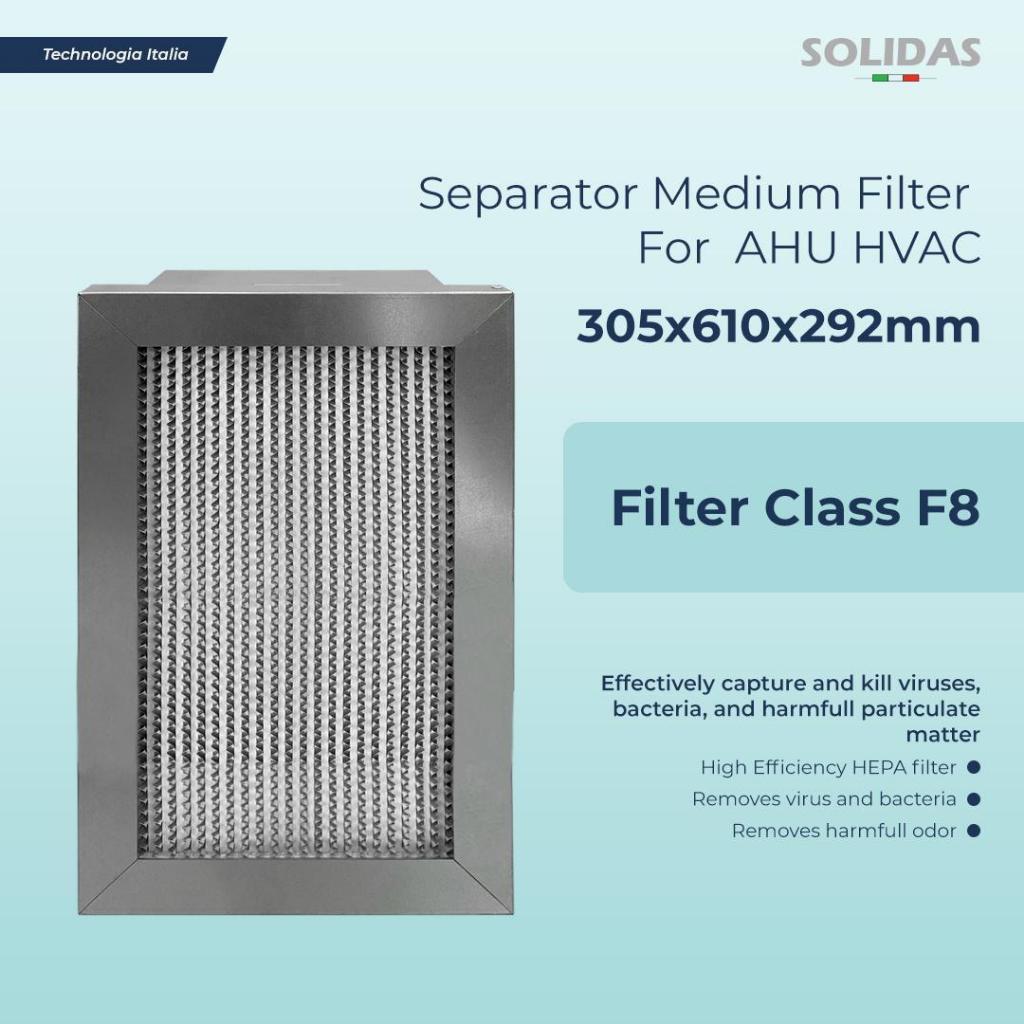 Separator Medium Filter for AHU HVAC Class F8 - 305x610x292mm /12x24x12 inch