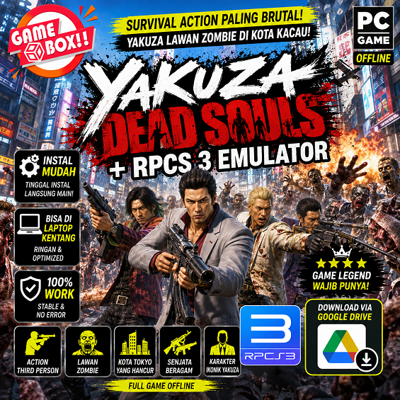 YAKUZA DEAD SOULS + RPCS 3 EMULATOR - PC GAME