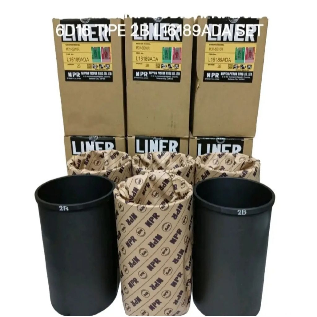 LINER BORING MITSUBISHI 6D16 NPR JEPANG TIPE 2B L16189ADA 1 SET 6PCS