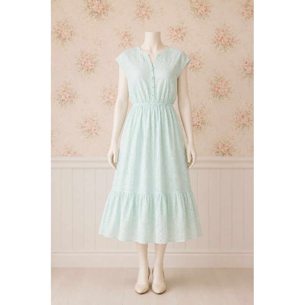 Dress katbol hijau mint