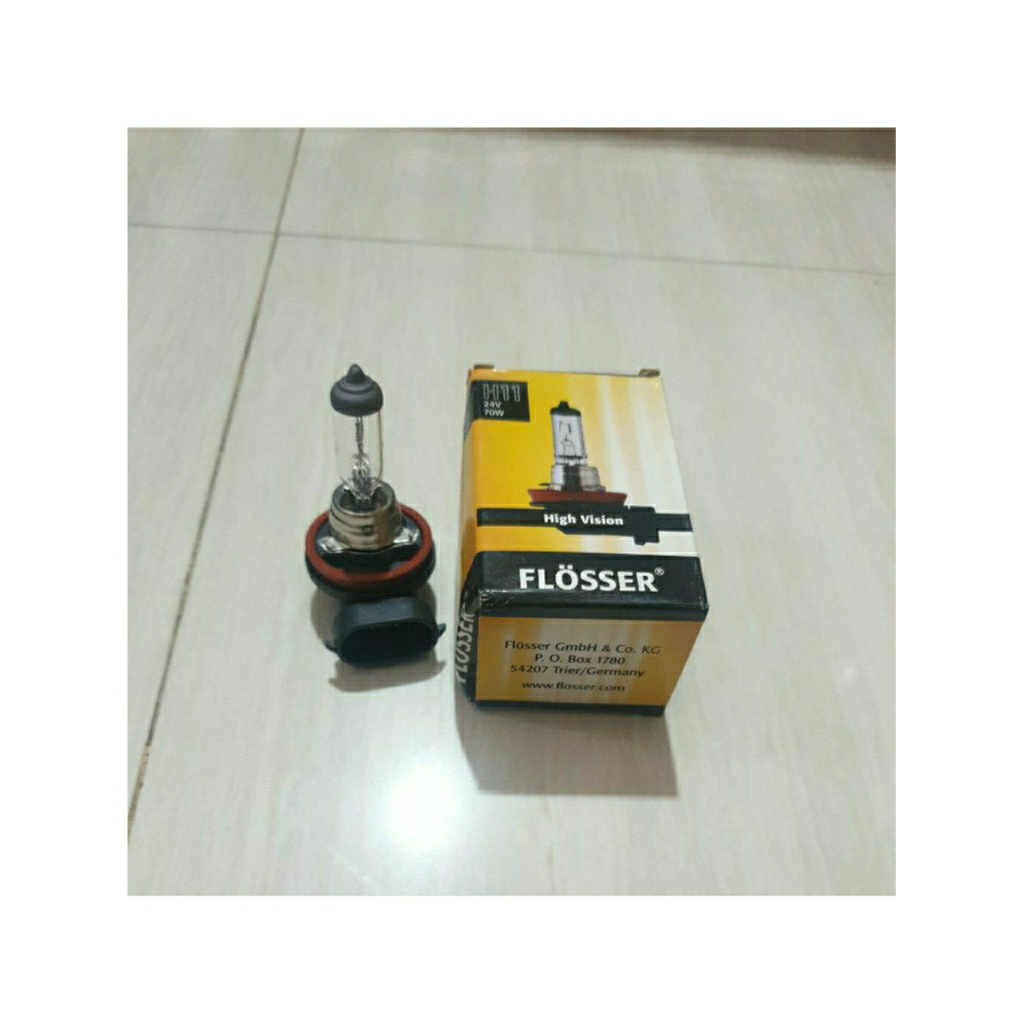 lampu bohlam H11 24 volt 70 watt FLOSSER GERMANY