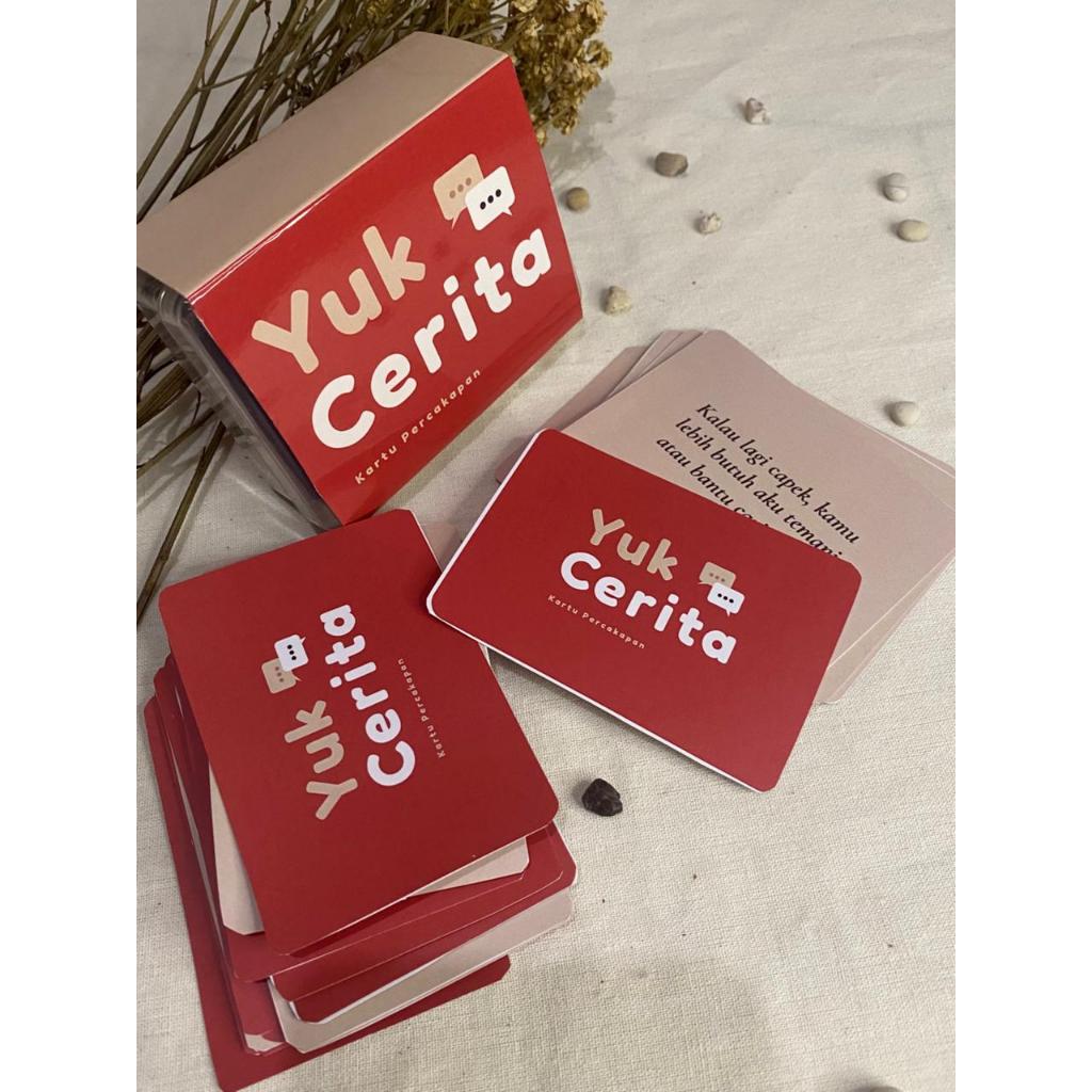 Yuk Cerita - Kartu Percakapan untuk Pasangan | Hadiah Pernikahan Anniversary Unik | Card Game Suami 