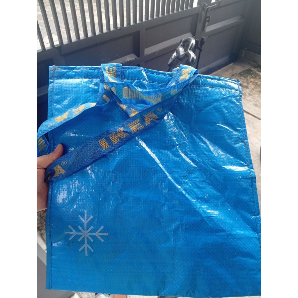 Tas Belanja Serbaguna IKEA FRAKTA Ukuran Sedang Biru, Praktis & Mudah Dilipat