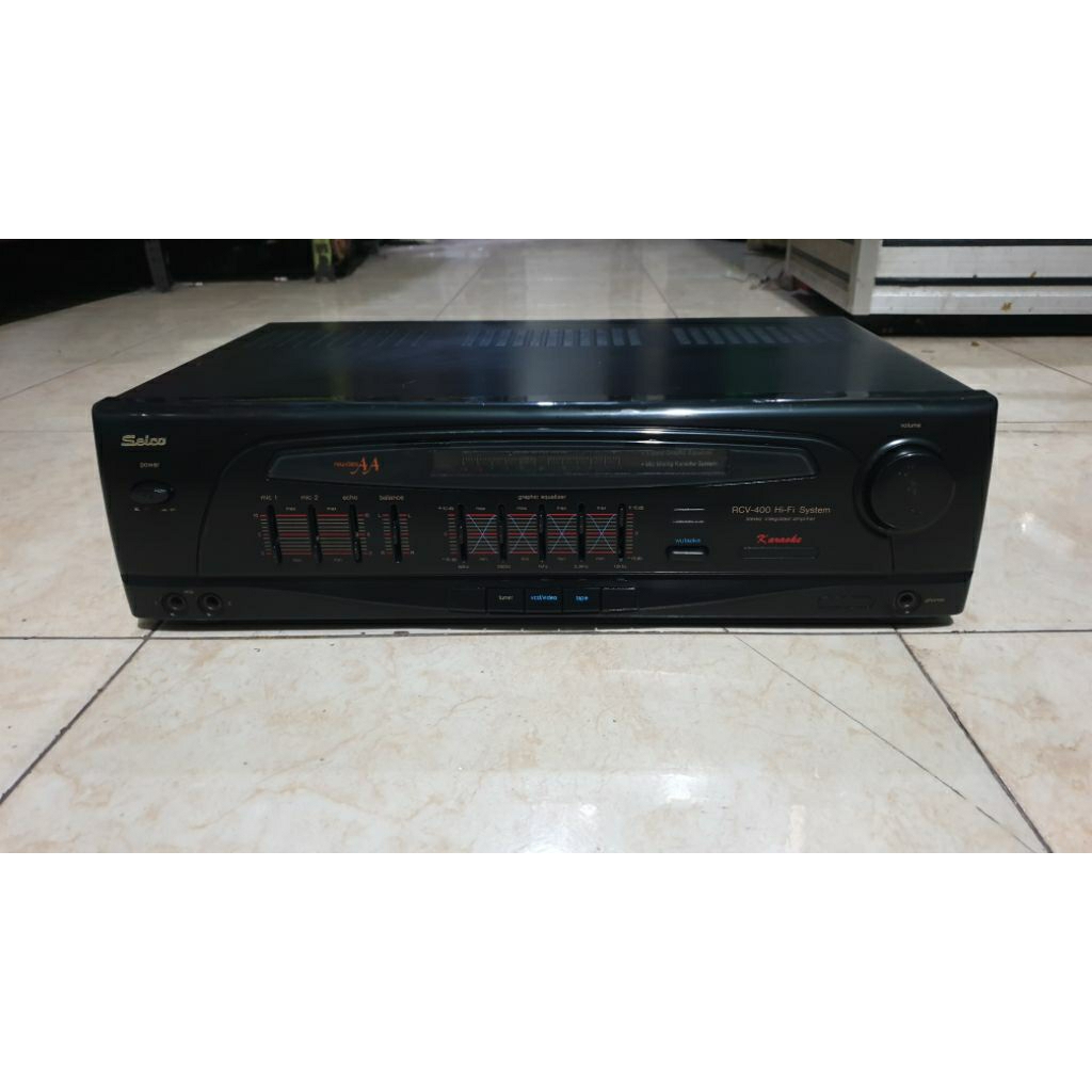 power amplifier karaoke vintage SEICO RCV-400 stereo intergrated hi-fi system amplifier bekas normal