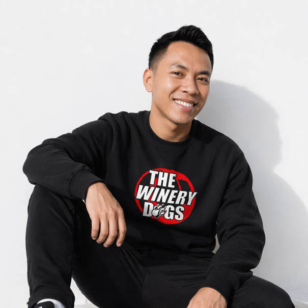 Casual Crewneck THE WINERY DOGS Sweatshirt Bahan Cotton Fleece ||| New Casual Sweater Bahan Fleece C