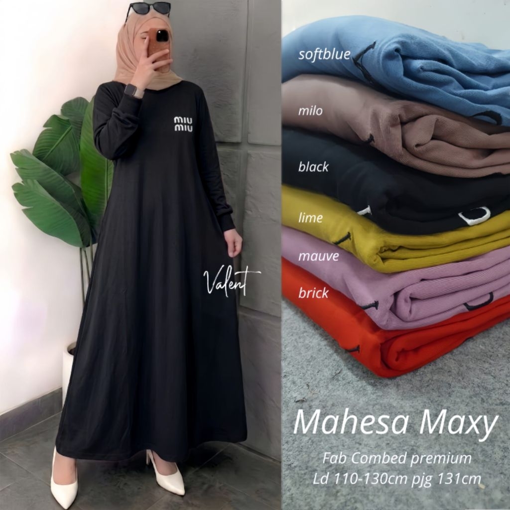 GAMIS DRESS WANITA MURAH MAHESA/ ARUNIKA MAXY BY VALENT ORIGINAL BISA COD
