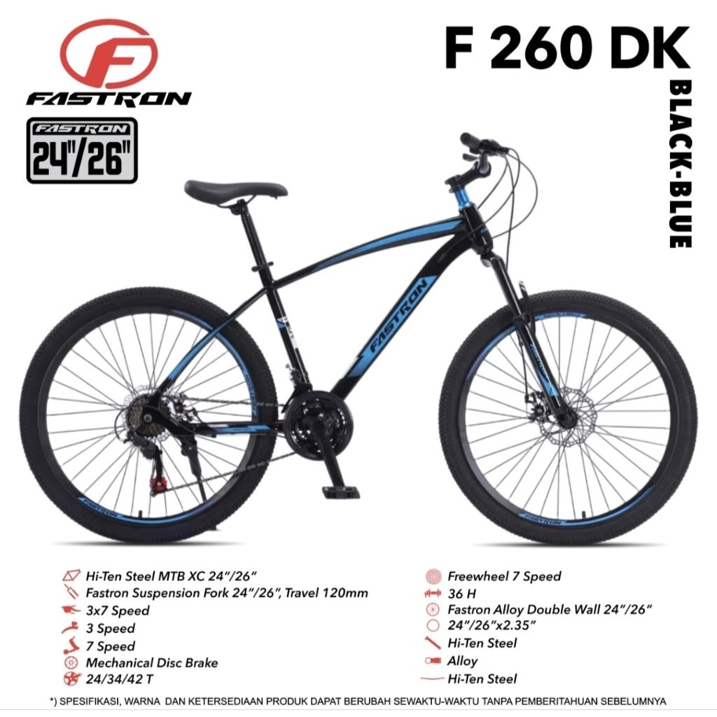 Sepeda Gunung MTB 24 Inch Fastron F260 DK
