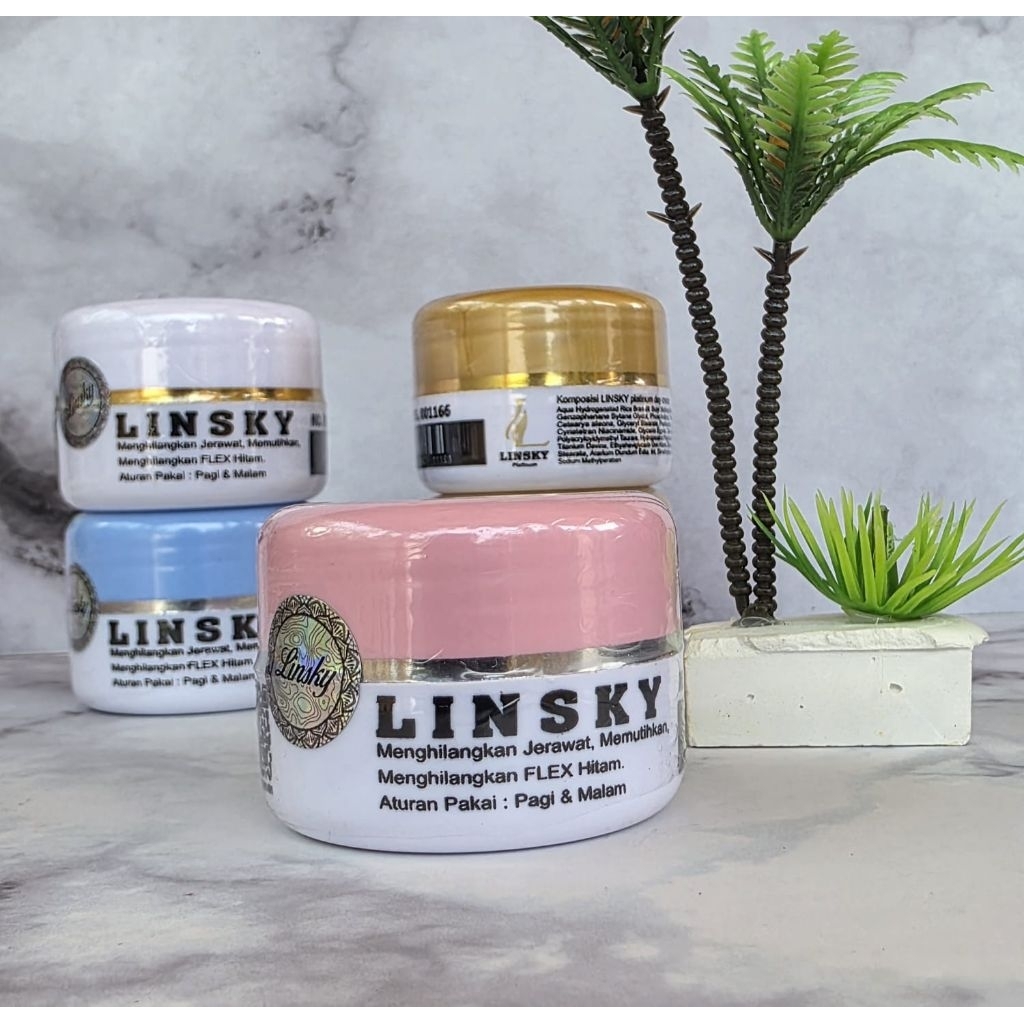 Cream Linsky Pink Bersegel Berhologram Original