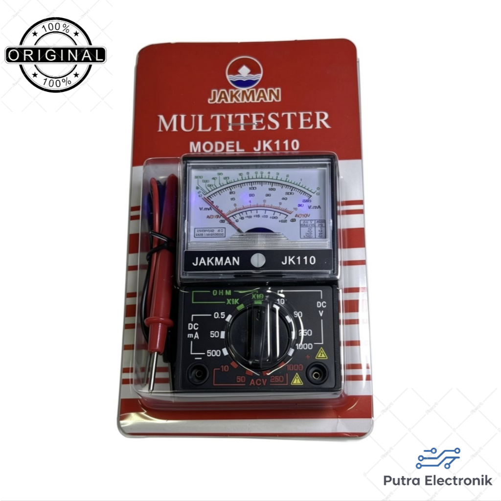 MULTIMETER ANALOG JARUM JK-110 MULTITESTER AVOMETER MANUAL JAKMAN