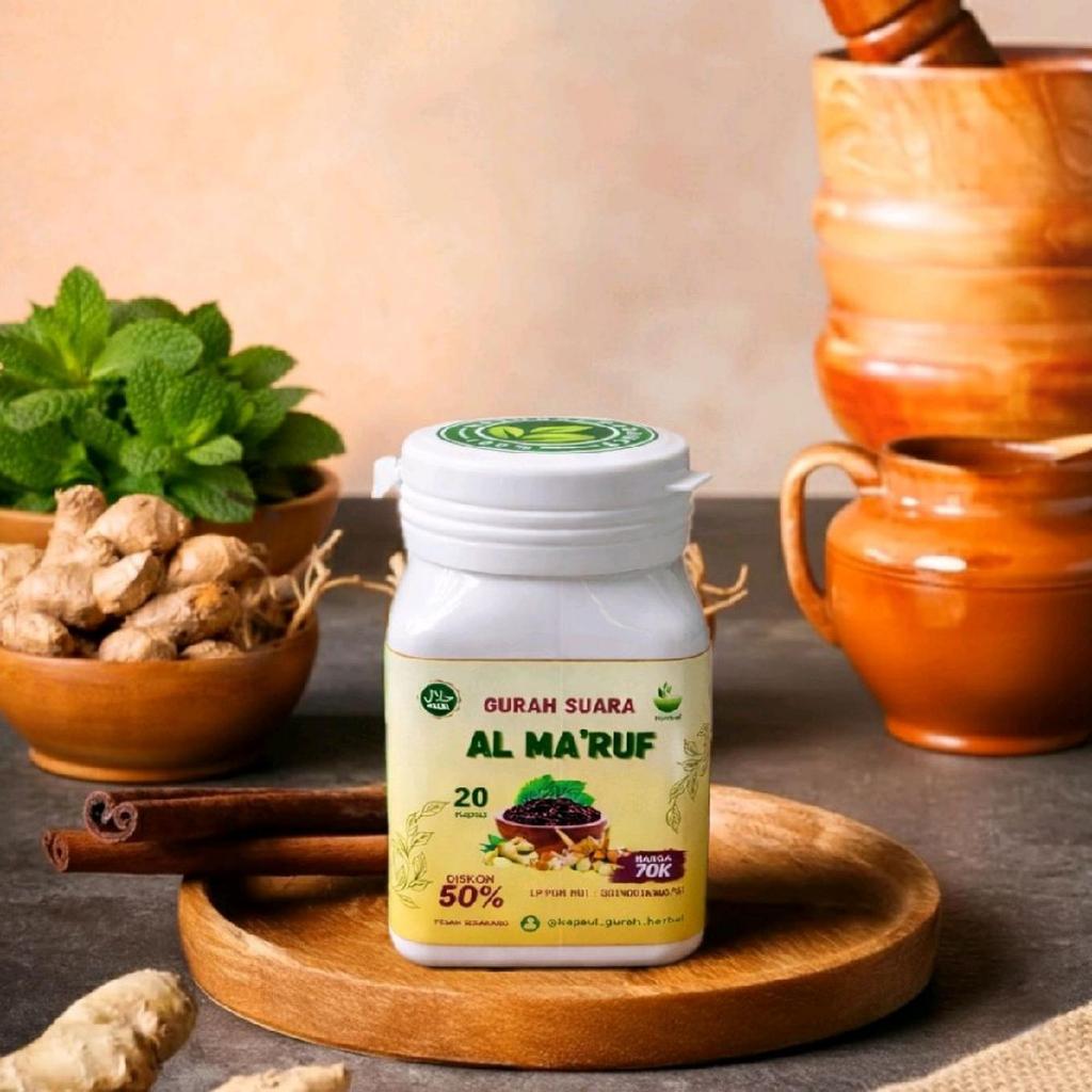 KAPSUL HERBAL GURAH AL MA'RUF, UNTUK VOKALIS DAN QORI' MEMERDUKAN SUARA