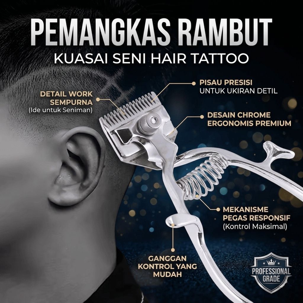 Pemangkas Rambut Manual Portable Hair Clipper Hand Pusher
