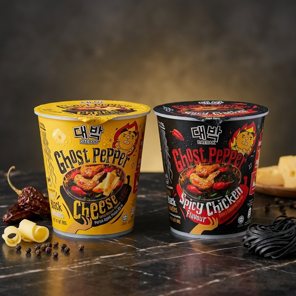 Mamee Ghost Pepper HALAL Noodle Spicy Chicken Cheese Keju Mie Instant Cup