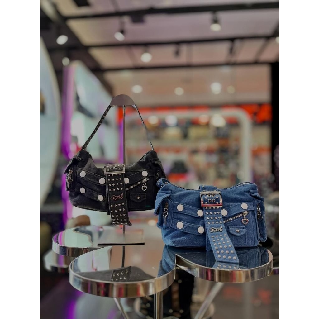 [Bisa COD] Ready Tas Gosh Original New art 661 Black Blue Denim