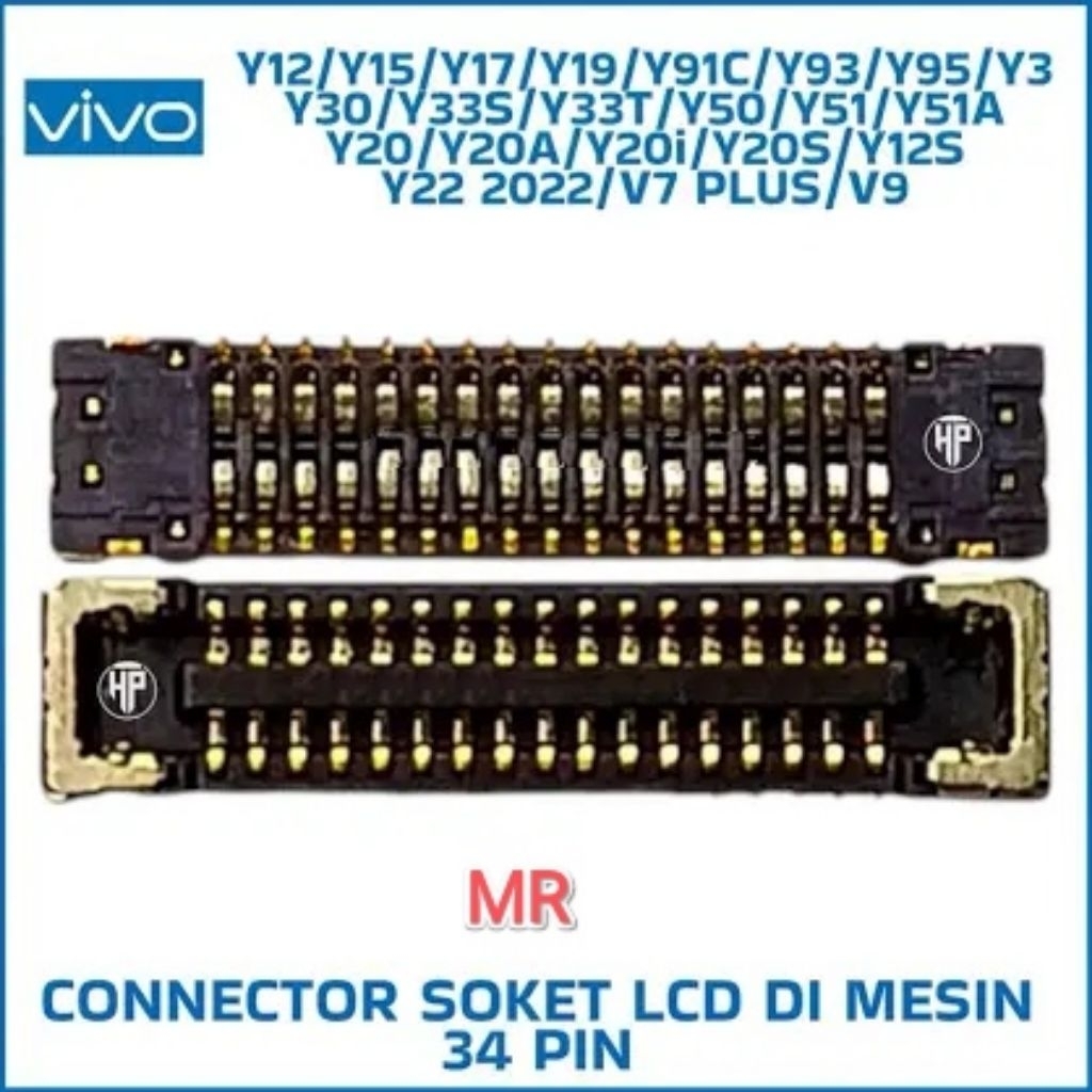 konektor flexible lcd Vivo y20 / soket lcd Vivo y20