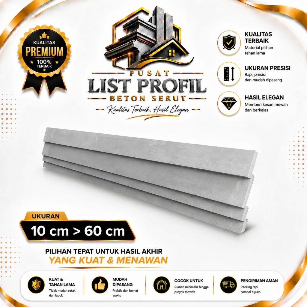Lisplang Profil Beton List Profil Tempel Beton List Tempel Profil Beton Tempel List Cantol Profil Be