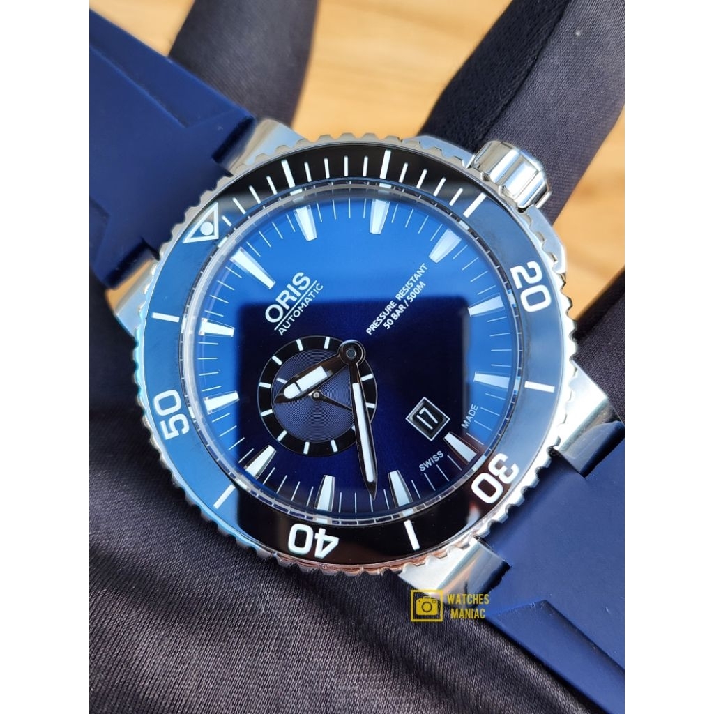 Jam Tangan Luxury Original Oris Aquis Small Second Ceramic Bezel Automatic Swiss Made