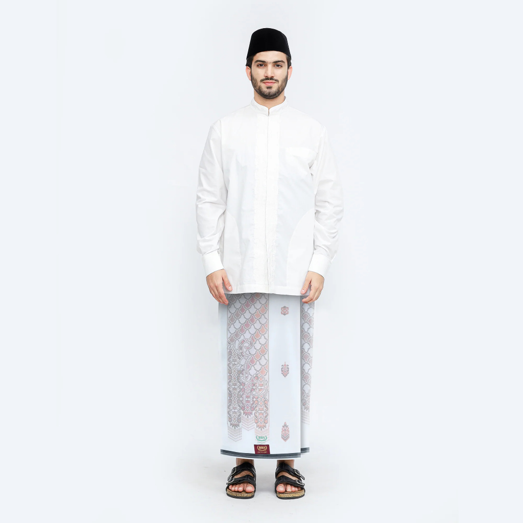 Sarung BHS Excellent Super Gold E58 JGQ Putih Peach