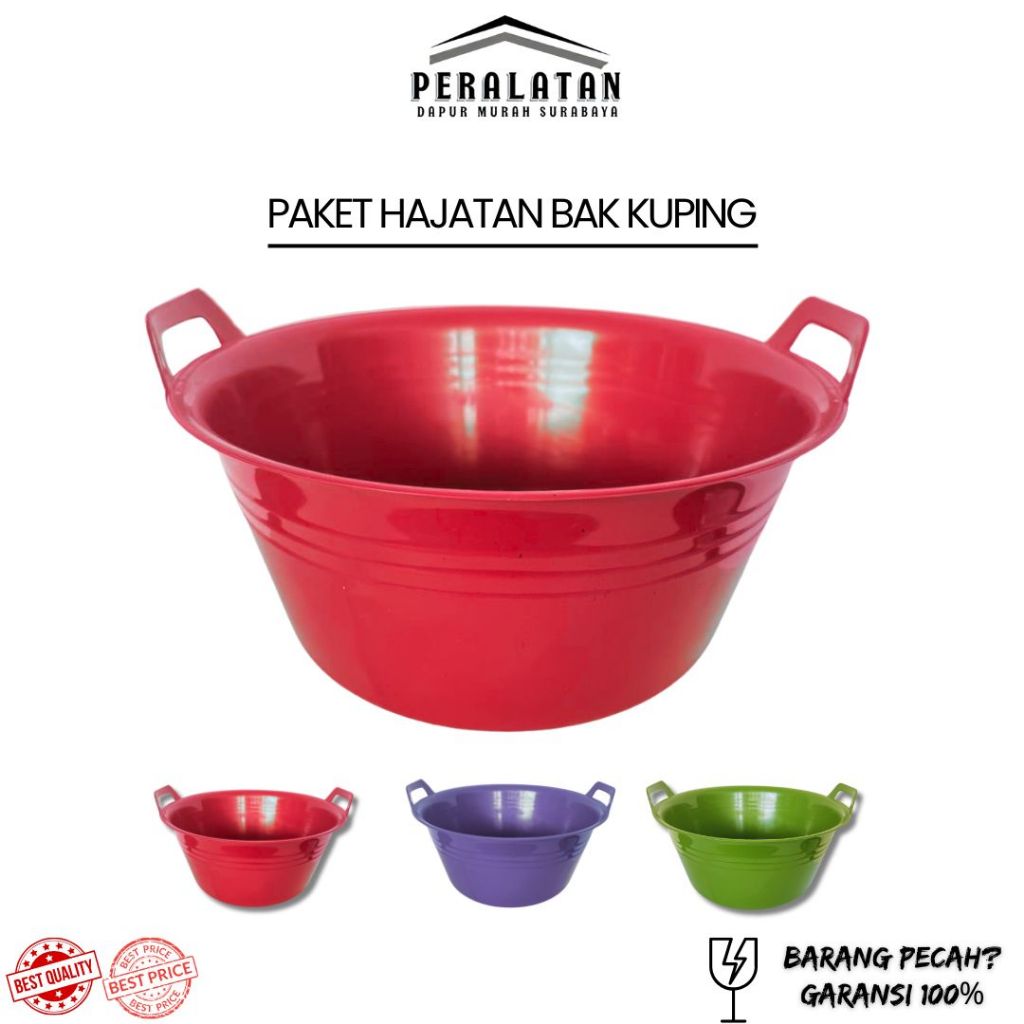 PAKET HAJATAN BAK KUPING 14/ BAK PLASTIK / BAK SERBAGUNA / BASKOM BESAR HAJATAN