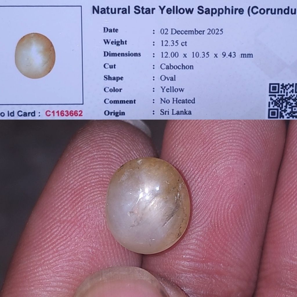 natural yellow sapphire star ceylon safir srilanka no treatment BIG SIZE
