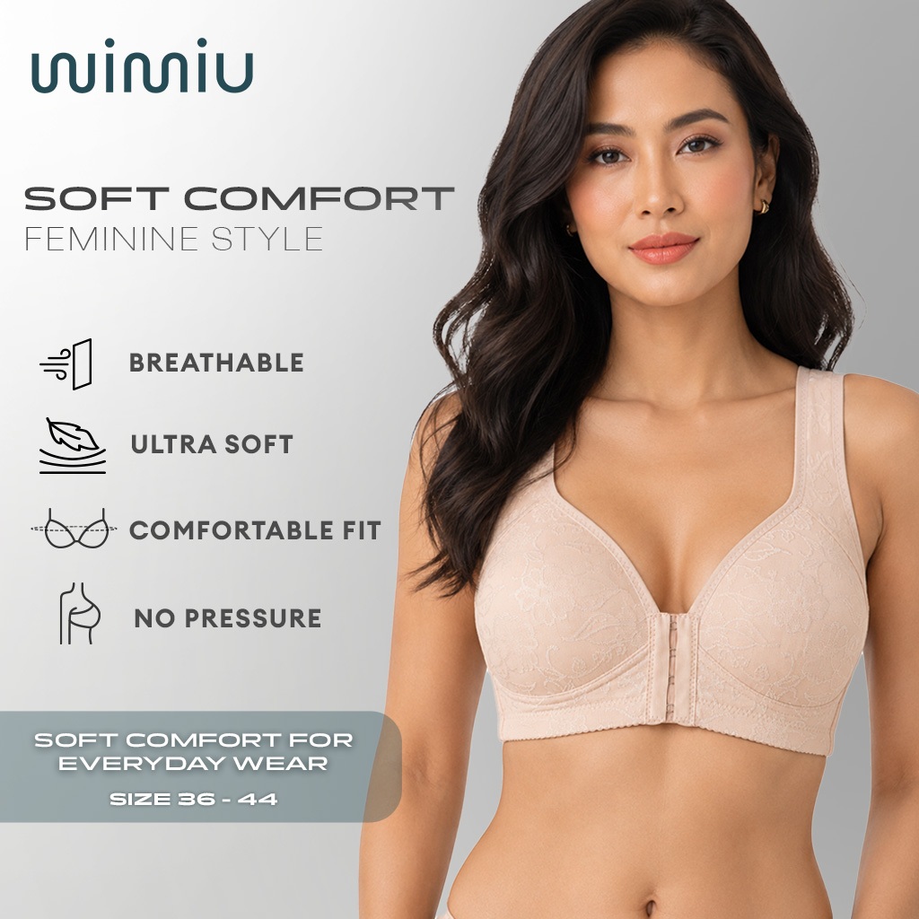 WIMIU AFF BH Wanita Premium Bra Wanita Kait Depan Wanita BRA 100094