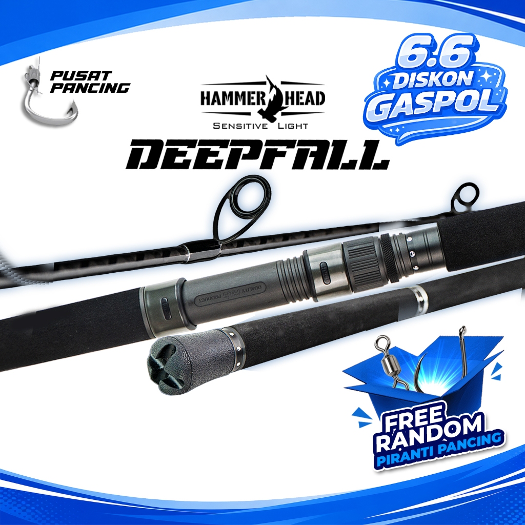 HAMMER HEAD Joran Pancing Jigging DEEPFALL 162CM - 174CMTorayca T1100G X30 Carbon Fuji Guide 2 Secti