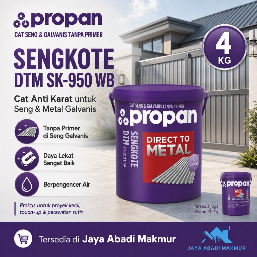 Propan Sengkote 950 4 kg / Cat Metal Galvanis / Warma Custom / Propan Tinting