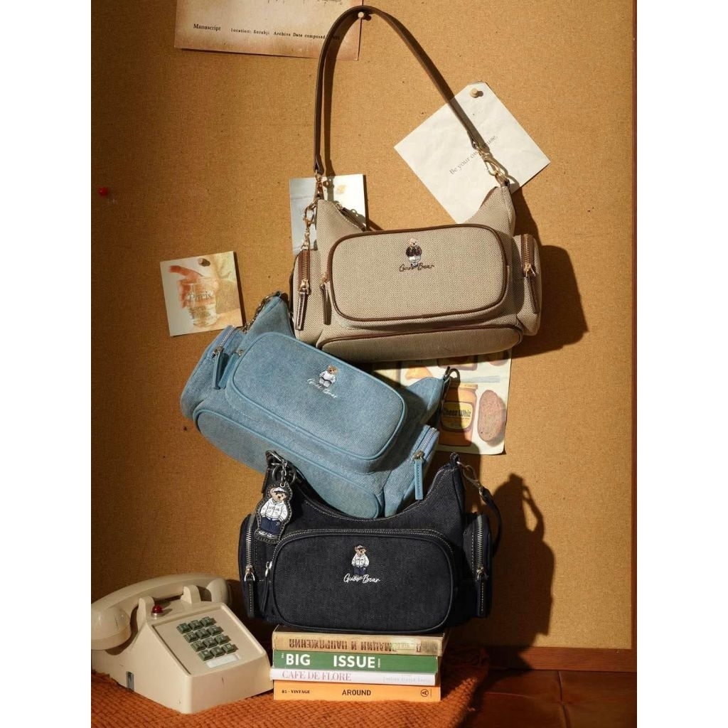 GUOO BEAR TTWN bangkok - GU1598 - GUOO BEAR - TAS SHOULDER TTWN - BEAR - tas wanita