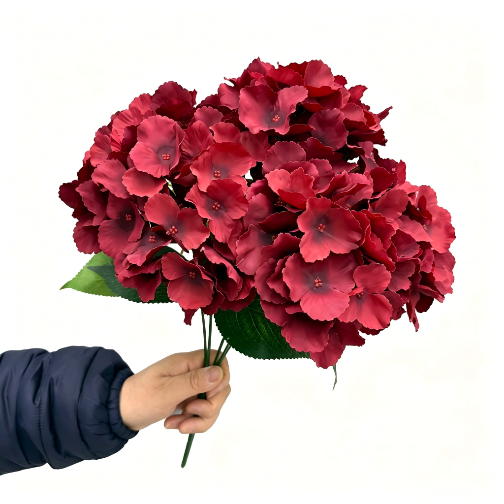 Bunga Hortensia Jumbo Artificial hydrangea dekorasi 5 cabang dekorasi wedding dan dekorasi kamar