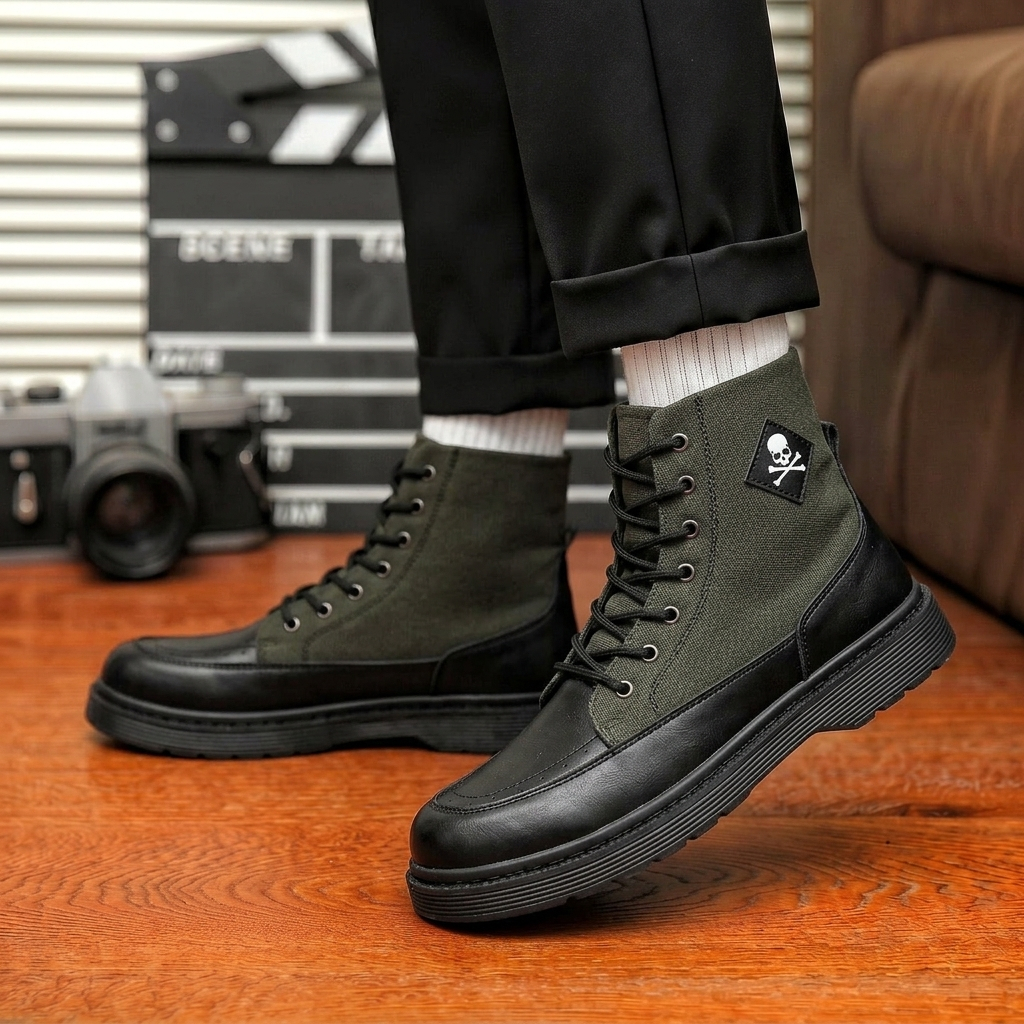 Sepatu Formal Boots Safety Docmart Pria