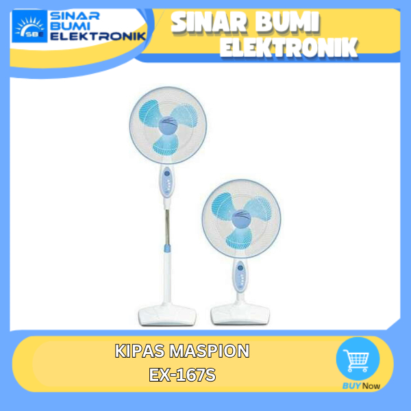 Maspion EX-167S Kipas Angin / Stand Fan 16 Inch (2 in 1) - EX167S / EX-167