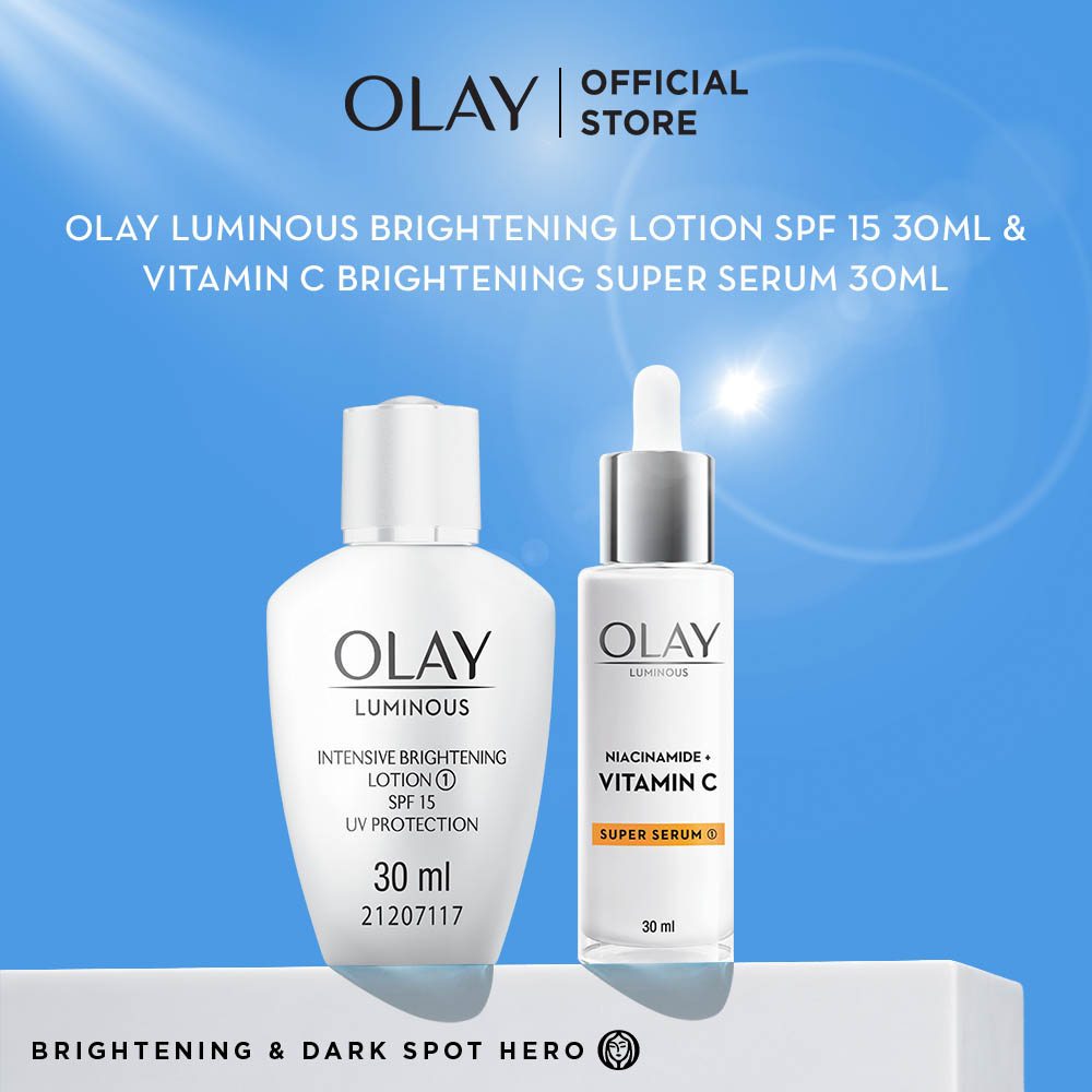 [LIVE EXCLUSIVE] Olay Luminous Set Brightening Lotion SPF 15 30ml & Vitamin C Brightening Super Seru